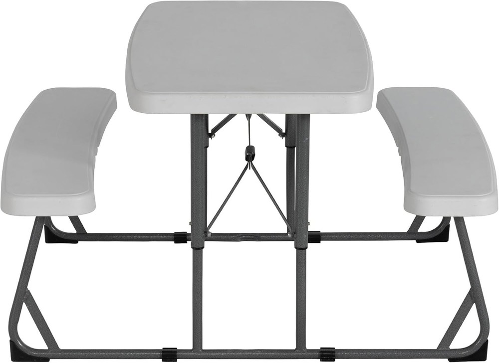 37.8 Inch Rectangular Folding Picnic Table Multipurpose Indoor Outdoor Durable