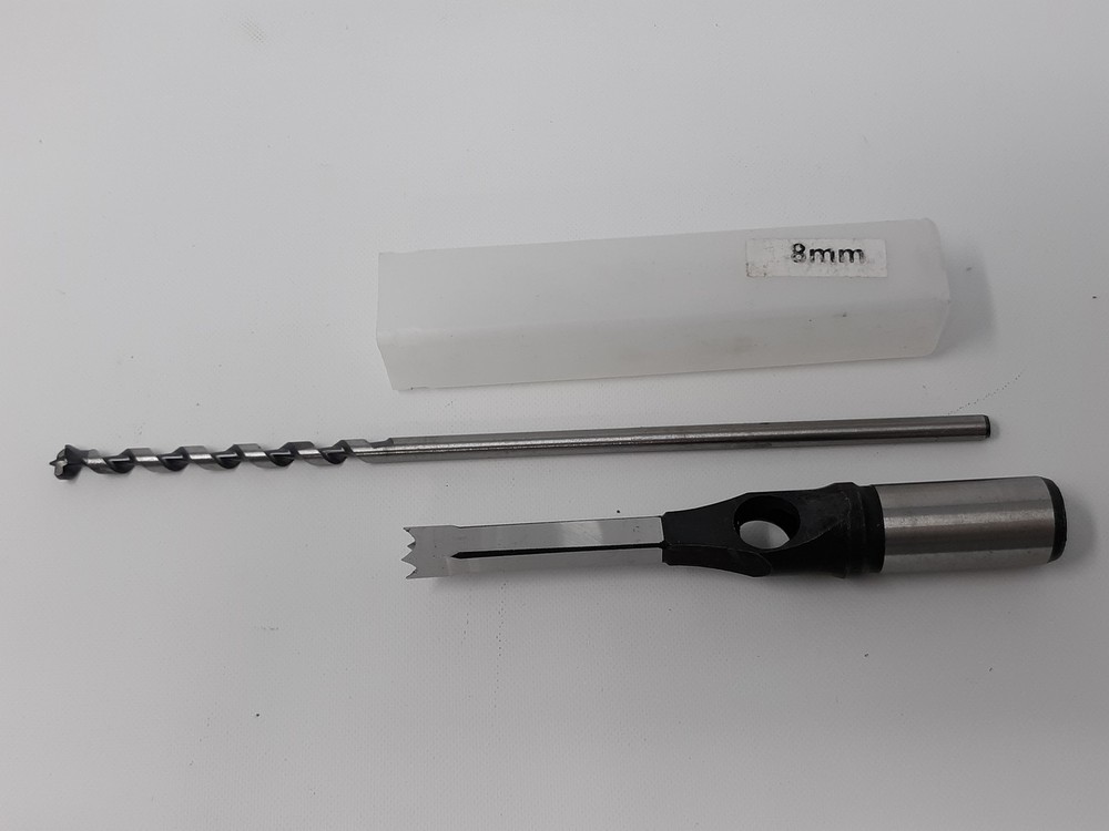 8mm Mortise Chisel Bit Set with Drill Bit