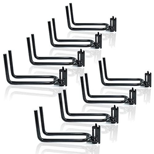 8-Pack E-Track Heavy Duty Shovel/Tool Hanger, E Track Hooks for Tools, 8 Pack