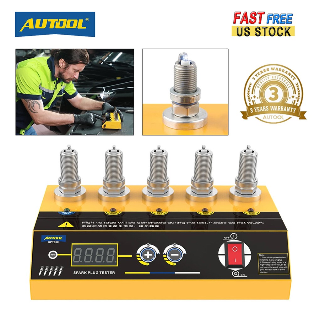 Car Spark Plug Tester 5 Holes Adjustable Ignition Spark Plug Analyzer Detector