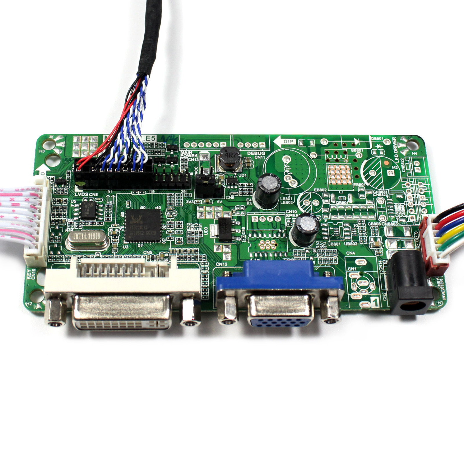 DVI VGA LCD Controller Board For 15" LTM150XH-L06 LQ150X1LW71N 1024x768 LCD