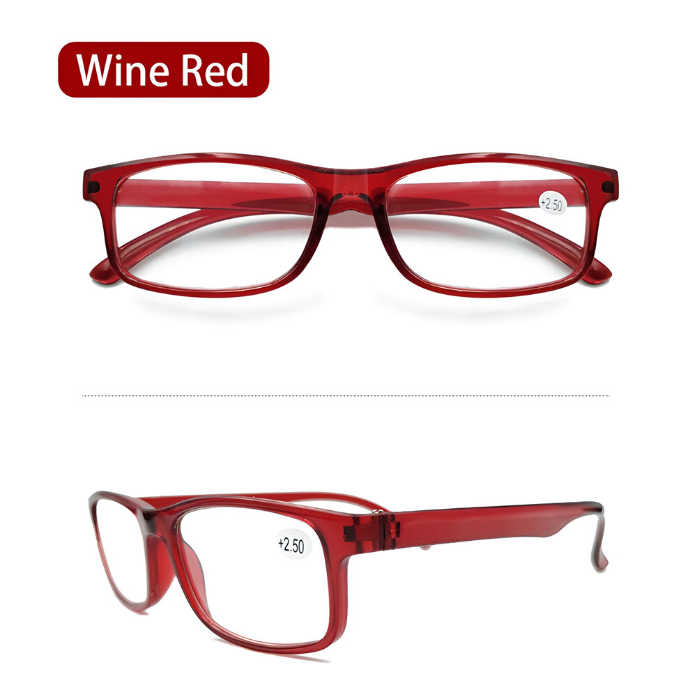 4 Pair Mens Rectangular Blue Light Blocking Reading Glasses Spring Hinge Readers