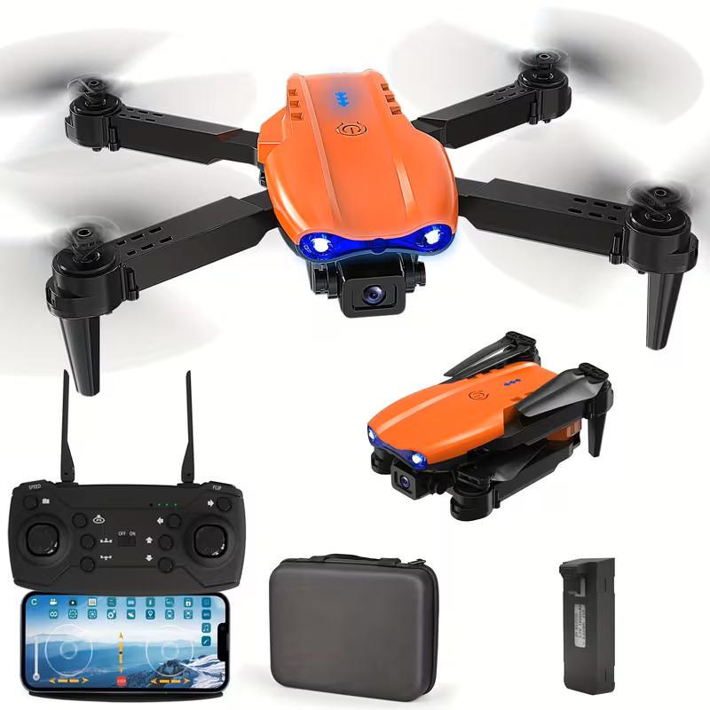 4K HD Camera Drone WiFi FPV RC Foldable Dual Camera with Batteries