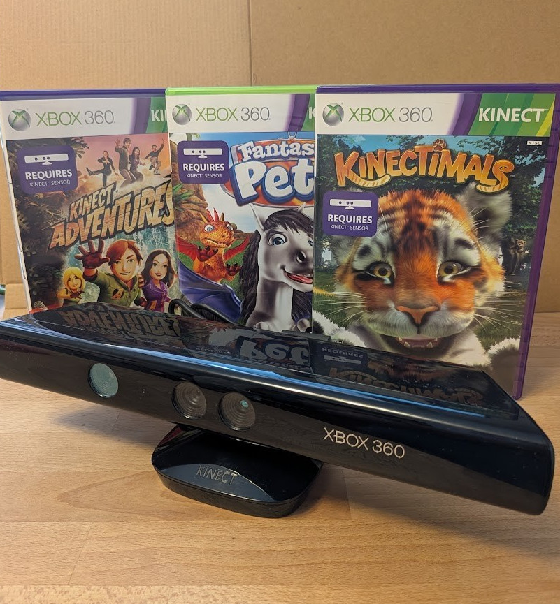 Microsoft Xbox 360 Kinect Sensor with 3 Kinect Games Bundle