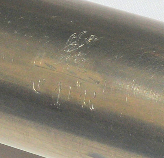 Telescope by E. & E. Emanuel with engraved nobility motif.