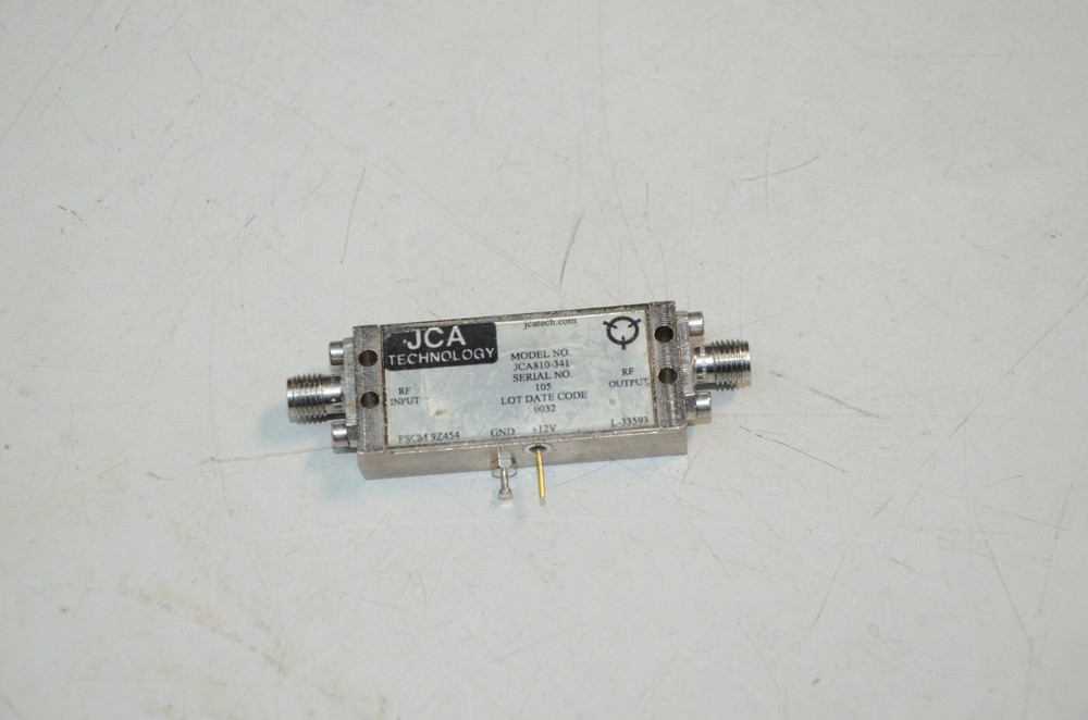 JCA Technology JCA810-341 8 to 10 Ghz 12 Volt RF Power Amplifier JCA810