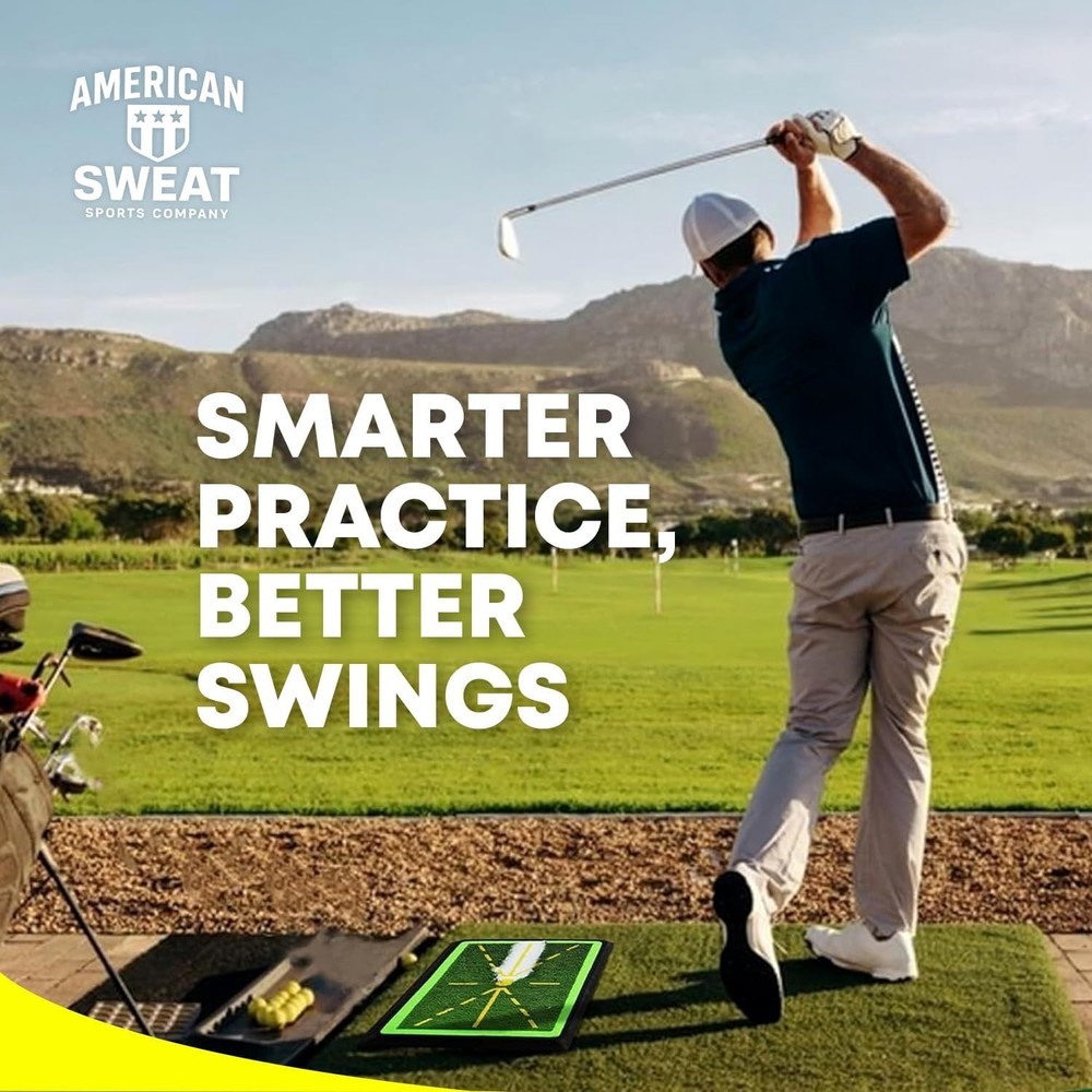 Golf Hitting Mat - 1-Second Detach System Golf Training Mat - Real Swing Path...