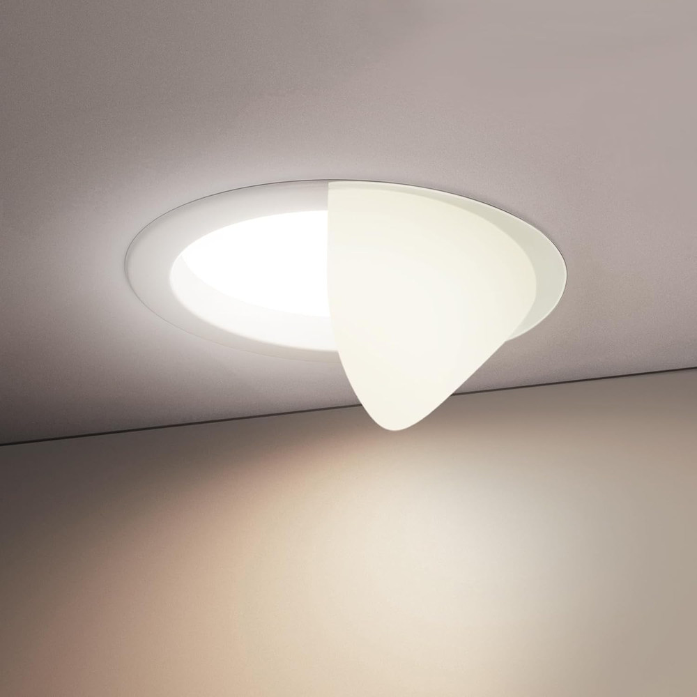 4-Pack Stick-On Half Shades Recessed Ceiling Lights Glare Blocker Light Diffuser