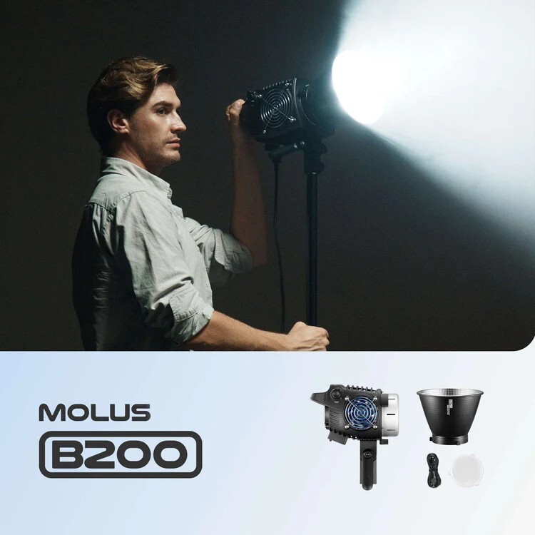 Zhiyun Molus B200 COB Video Light 200W Bi-Color 2700K-6500K APP Control Dimmable
