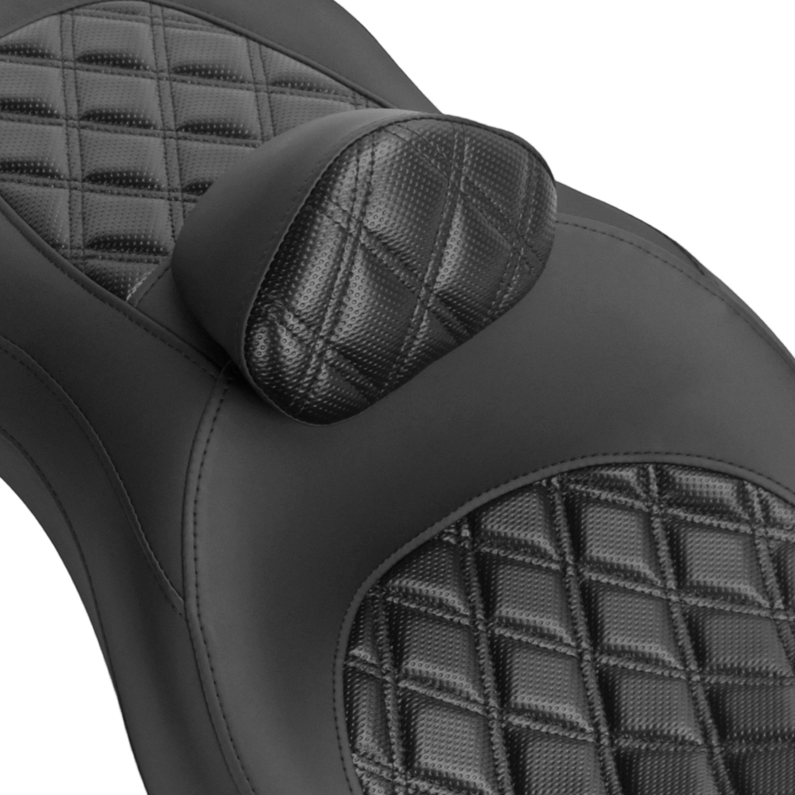 Diamond Driver Passenger Seat w/ Backrest For Harley Low Rider FXLRS 2018-2025