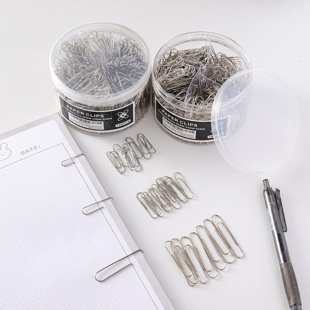 700pcs Paper Clips Assorted Sizes Large (700PCS) New