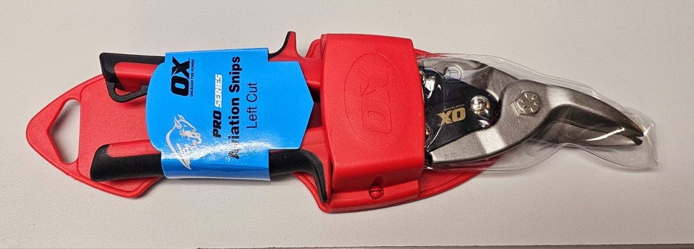 Ox Tools Pro Series Aviation Snips with Holster - Left Cut