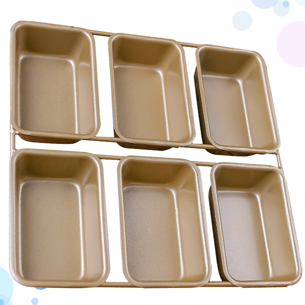 Rectangular Non-stick Baking Mold 6 Grids Toast Mould Baking Gadget Cake Mold US