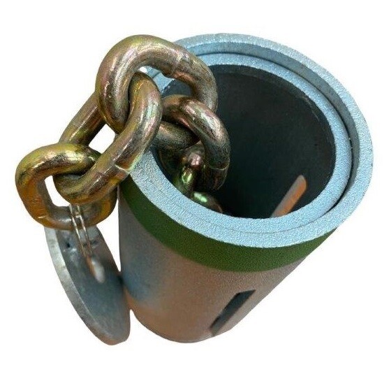 Floor Anchor Pot & Removable Chain for Frame Machines / Pulling Posts