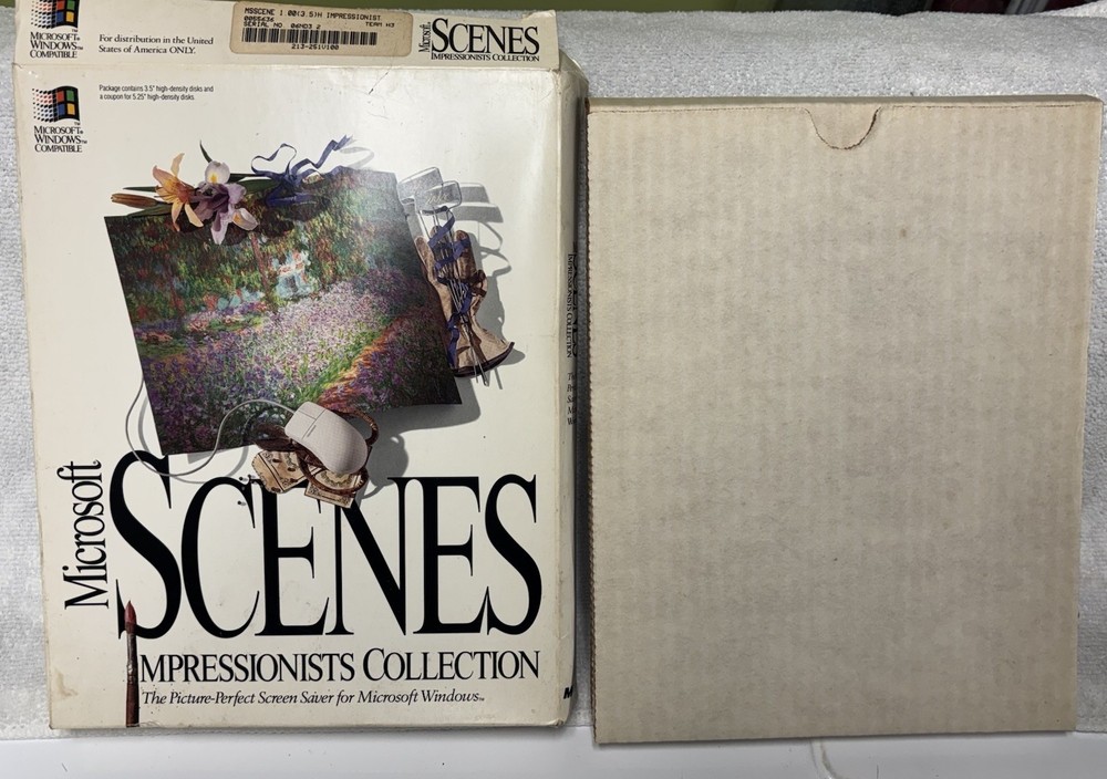 Microsoft 100% Complete Scenes Impressionists Collection Screen Savers Big Box