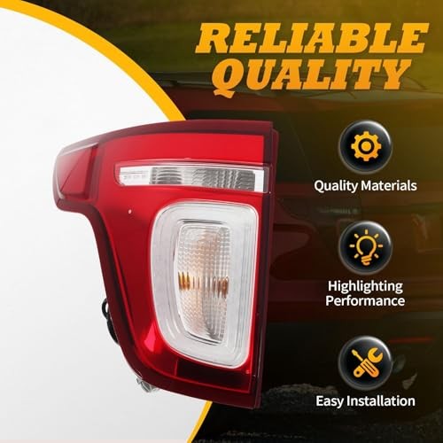 Tail Light Assembly Compatible with 2011-2015 Explorer Driver Side Rear Left