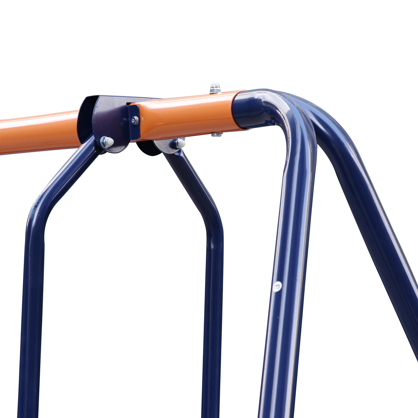 Double Kids Play Swing Set w/ 2 Seats & 1 Glider for Outdoor Backyard Heavy-Duty