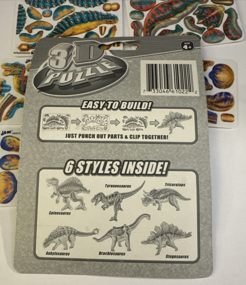 Ja-Ru 3D Puzzle Card Models five cards only
