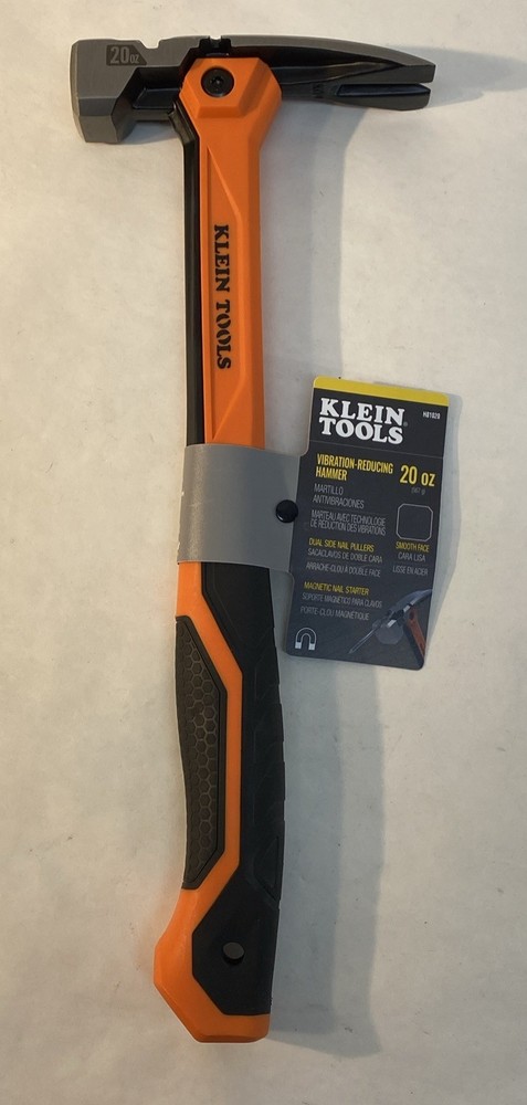 Klein Tools H81020 Smooth Face Vibration-Reducing Hammer, 20-Ounce