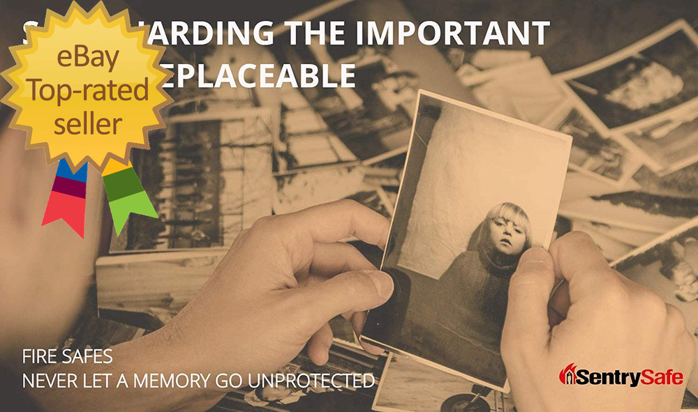 Black Fireproof and Waterproof Safe File Folder and Document Box with Key Lock