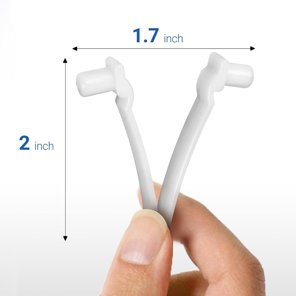 (21-Pack) Replacement Pool V-Clips - Pool Brush Plastic Clips/Pool Pole Net Cli