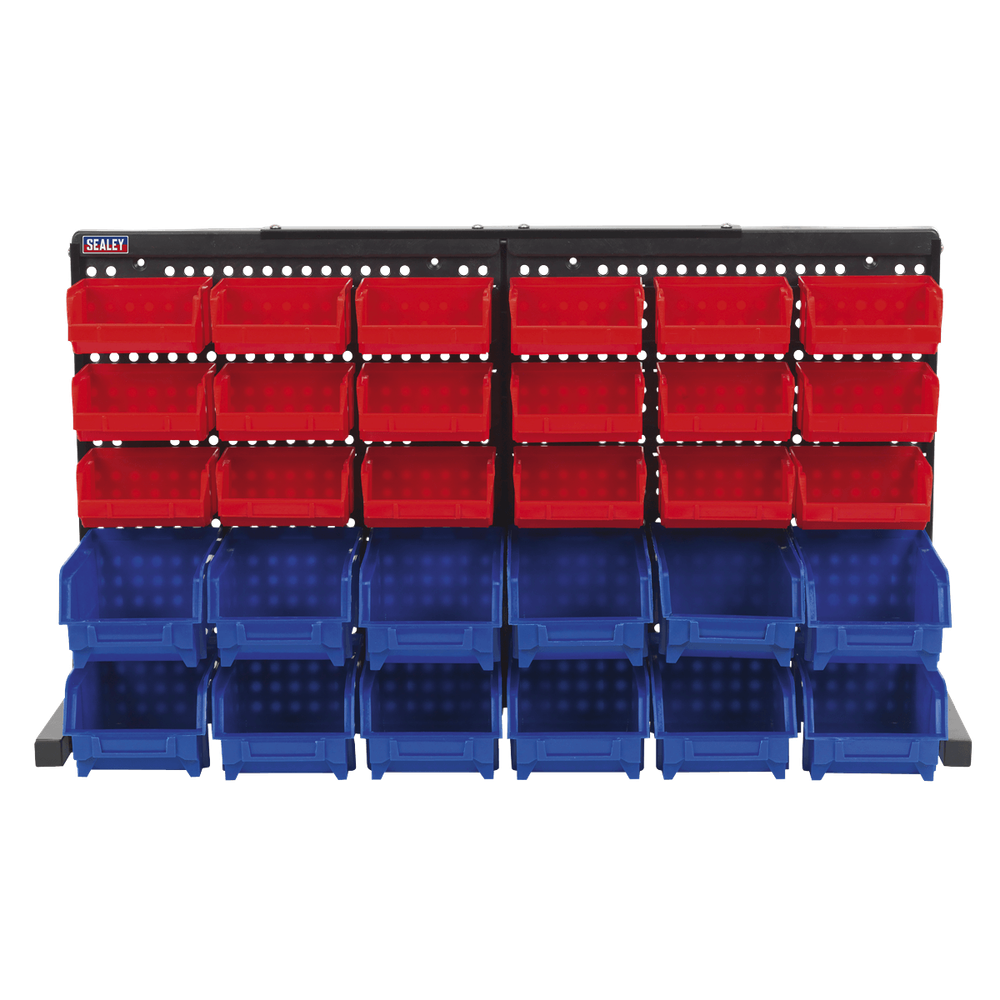 Sealey TPS1218 Bench Mounted Bin Storage System and 30 Bins