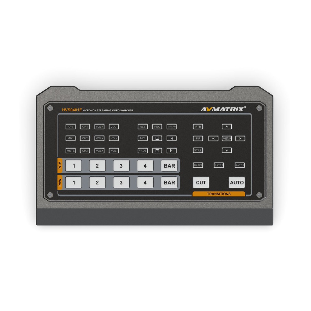 AVMATRIX HVS0401E Micro 4-Channel HDMI/DP Video Switcher Mixer Control Panel USB