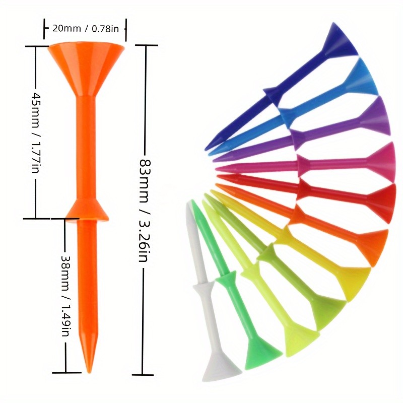 20-Pack Golf Tees with Holder Cup-Shaped Double-Layer Golf TEEs​