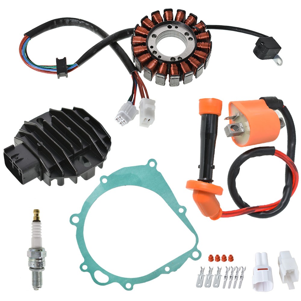 For Suzuki LTZ400 LT-Z400 Ignition Coil Spark Plug Regulator Rectifier & Stator