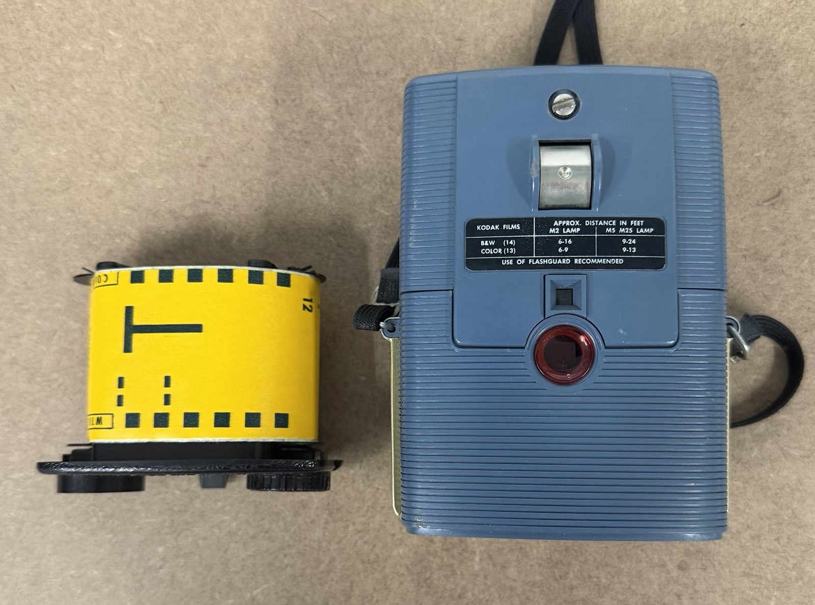 Kodak Brownie StarFlash Camera White W/ Strap. Shutter Works. Flash Untested.