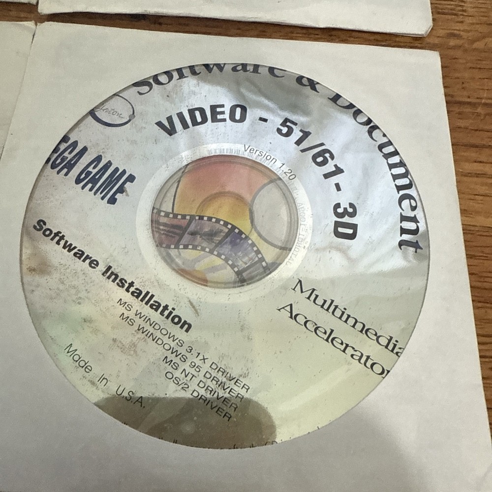 Software & Document Sega Game CD S3 Video Master Discs Multimedia Accelerator