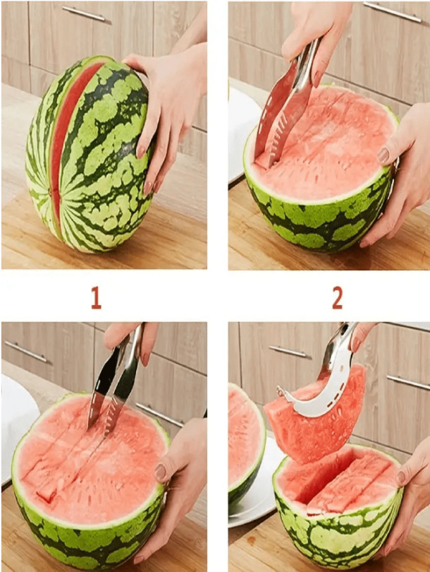 Watermelon Slicer Cutter Knife Server Corer Scoop Kitchen Knife Tools