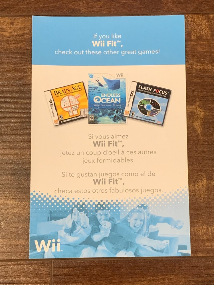 Wii Fit Insert Nintendo Wii Instruction Manual Only