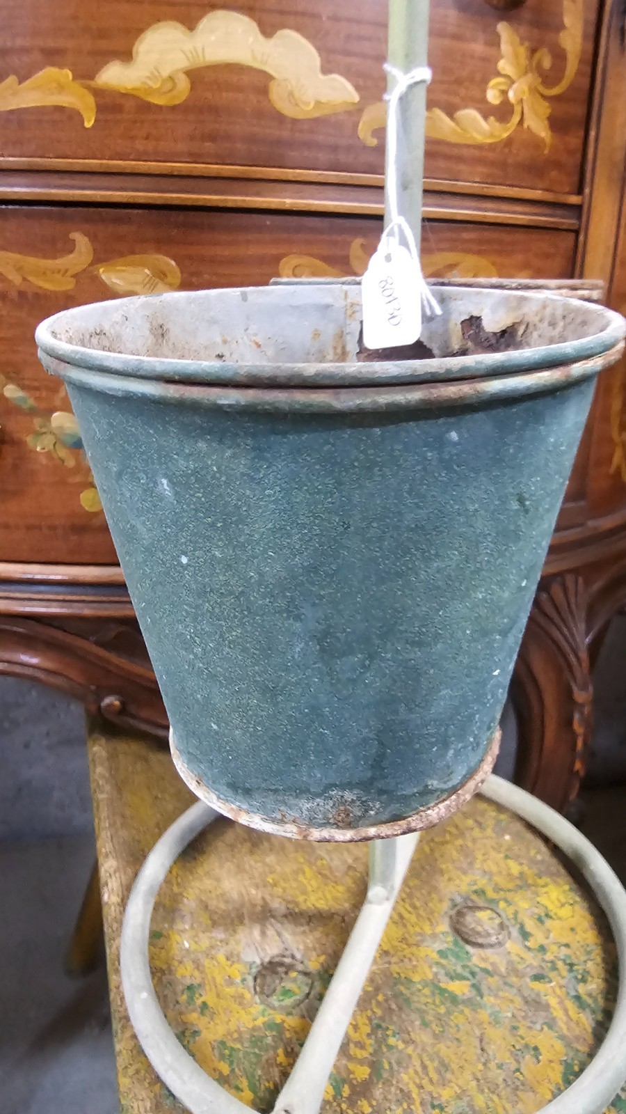 Antique standing 2 pot flower pot bird decorative unique garden