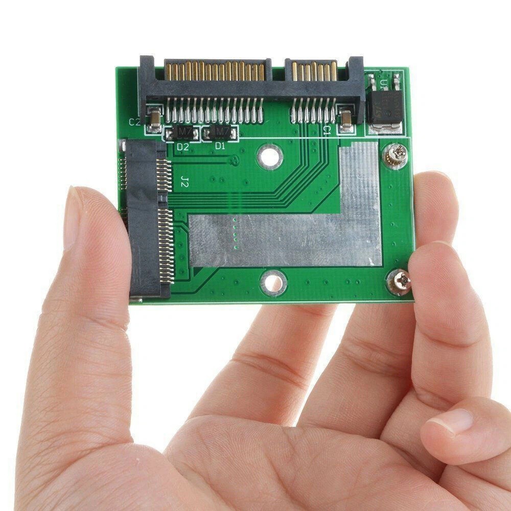 2PCS New Mini PCIE mSATA SSD to 2.5" SATA Adapter Converter Card Module Board