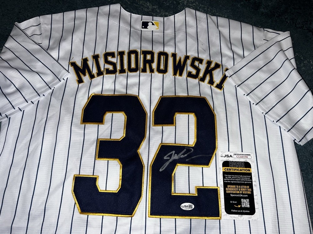 Jacob Misiorowski Signed Milwaukee Brewers Jersey Superstar Ace JSA Auth