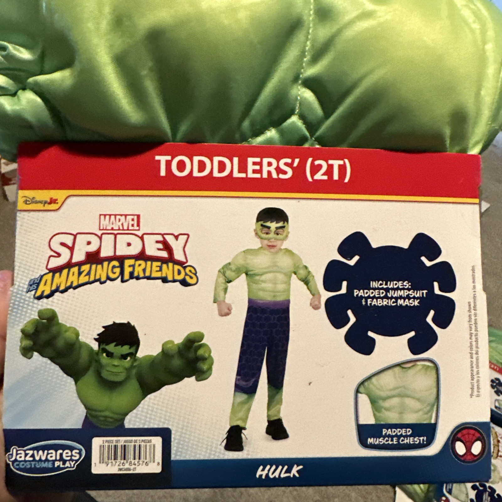 Halloween Costume Boy Toddler 2T Marvel Hulk New