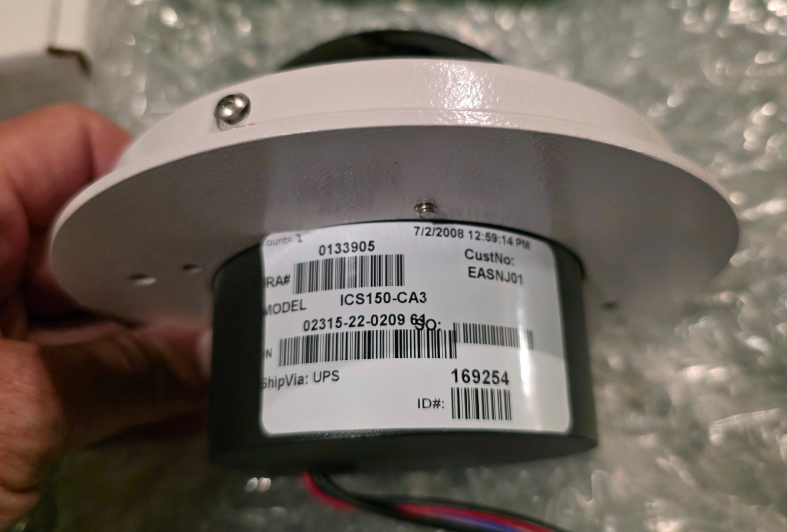 NEW- Pelco Camclosure ICS150-CA3 Dome Camera 1.5 F-stop, EASI