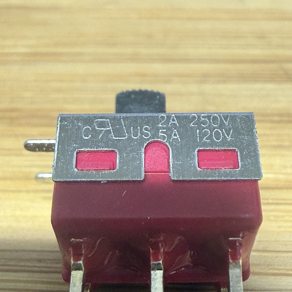 2x E-Switch 500SDP1S1M7QEA DPDT 2 Position Slide Switch PCB Mount Sealed