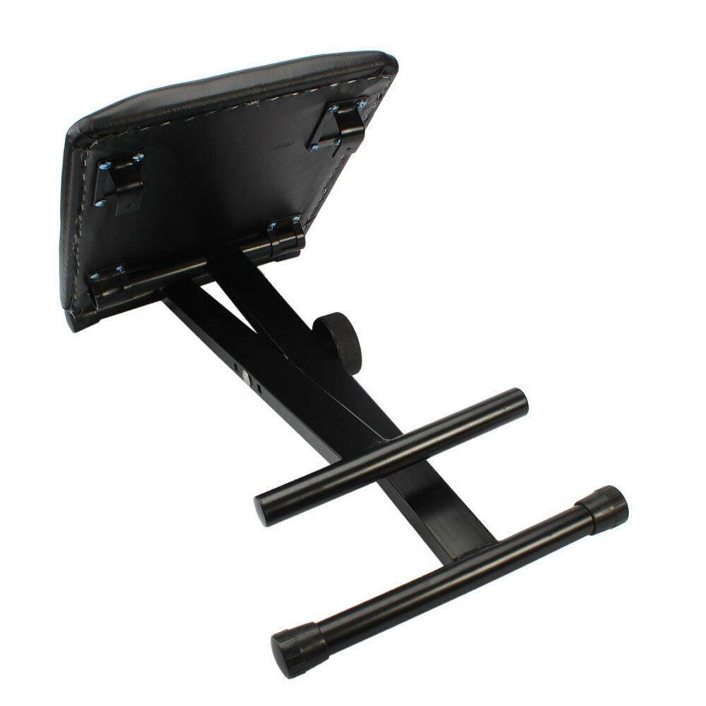 Piano Bench Adjustable Piano Keyboard Chair Padded Seat Rubber Feet Steel Stool