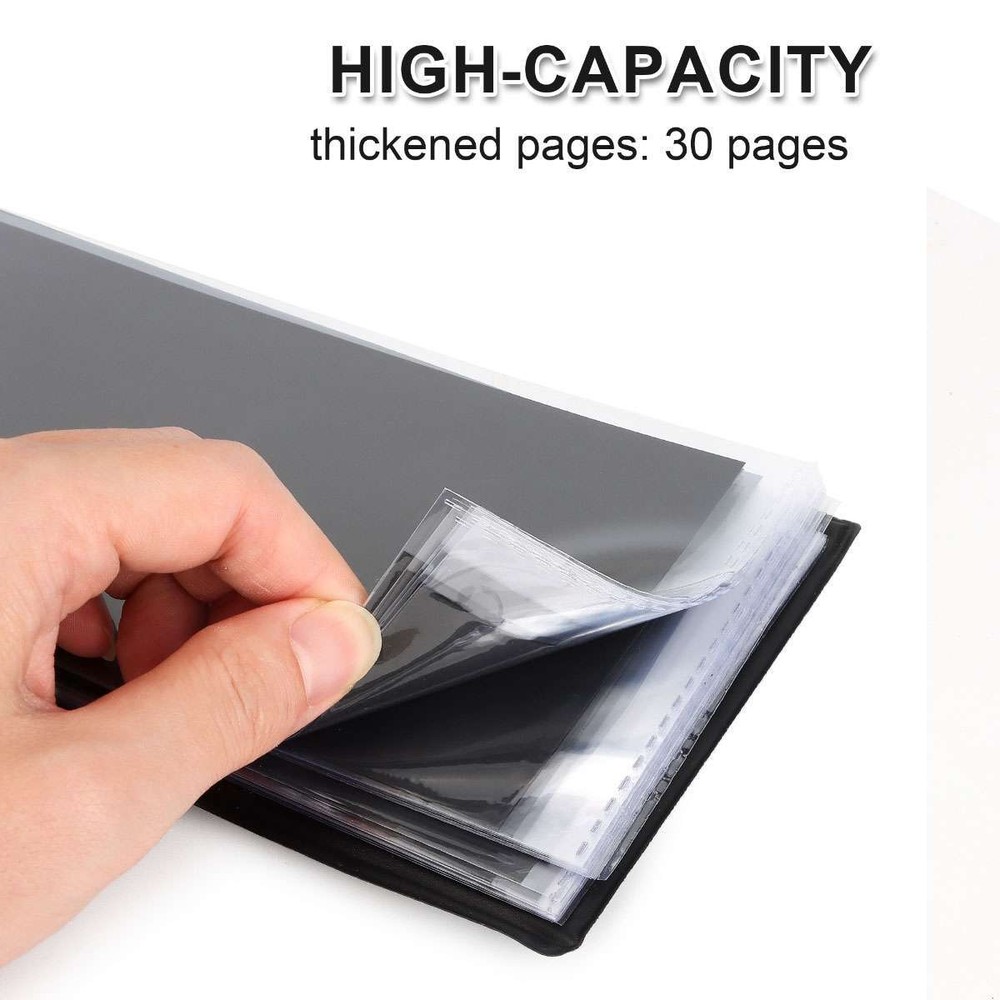 60Pcs Paper Money Currency Banknote Collection Album Pocket Book Storage Leather
