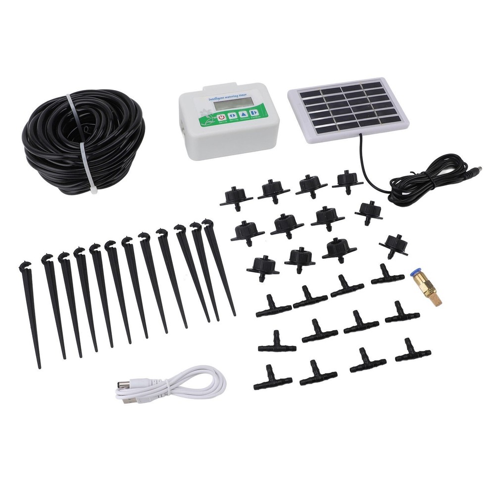 Intelligent Watering Timer Programmable Energy Saving with Solar Panel Automatic