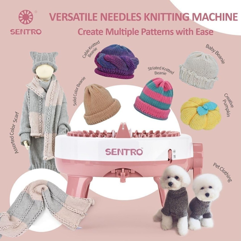 Smart 40 Needles Knitting Machine for Fast DIY Projects - Suitable for Ages 12+