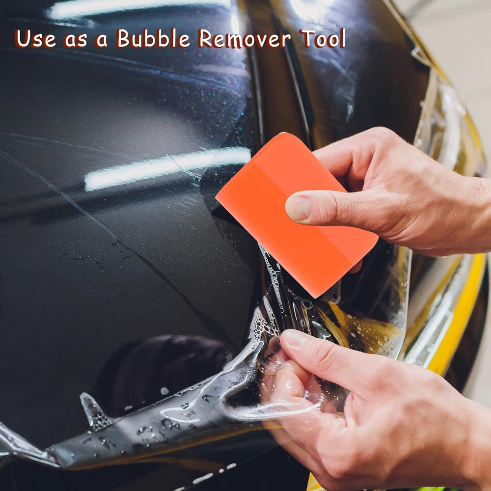 Soft Silicone Squeegee for Vinyl Wrap TPU Material Window Tint Small Squeegee V-