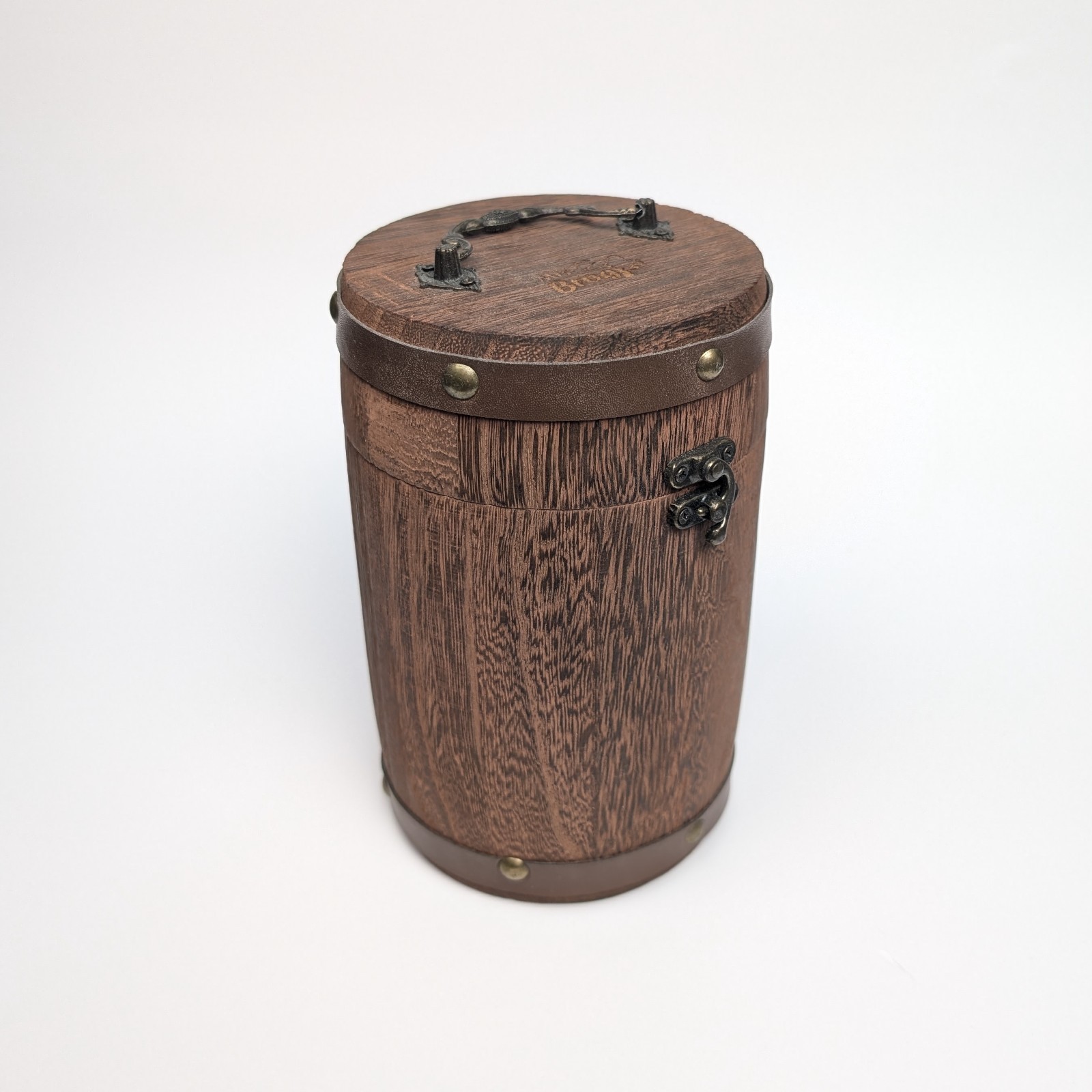 Mrs. Brog Wooden Barrel Cigar and Pipe Tobacco Humidor