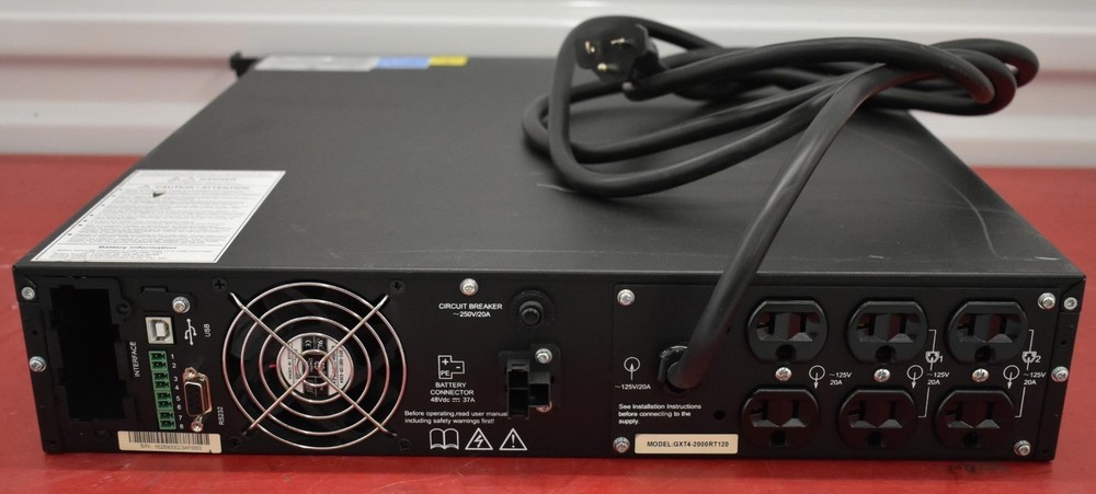 Emerson Vertiv Liebert GXT4, 2000RT120, 120V Double-Conversion Rack/Tower UPS