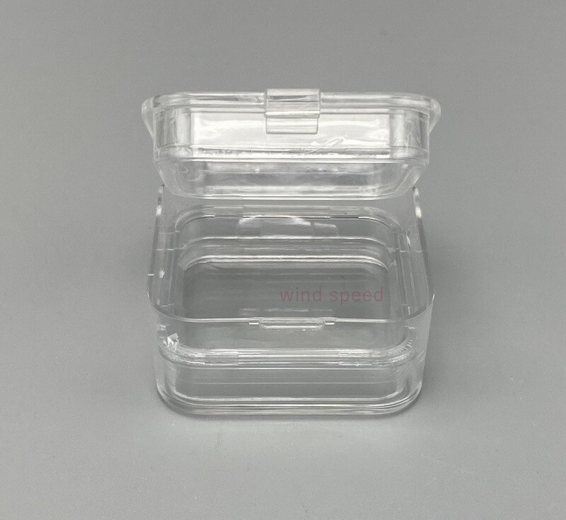 1 PC Hinged Display Boxes Elastic Membrane Fragile Chip Storage Case 5*5*2.5cm
