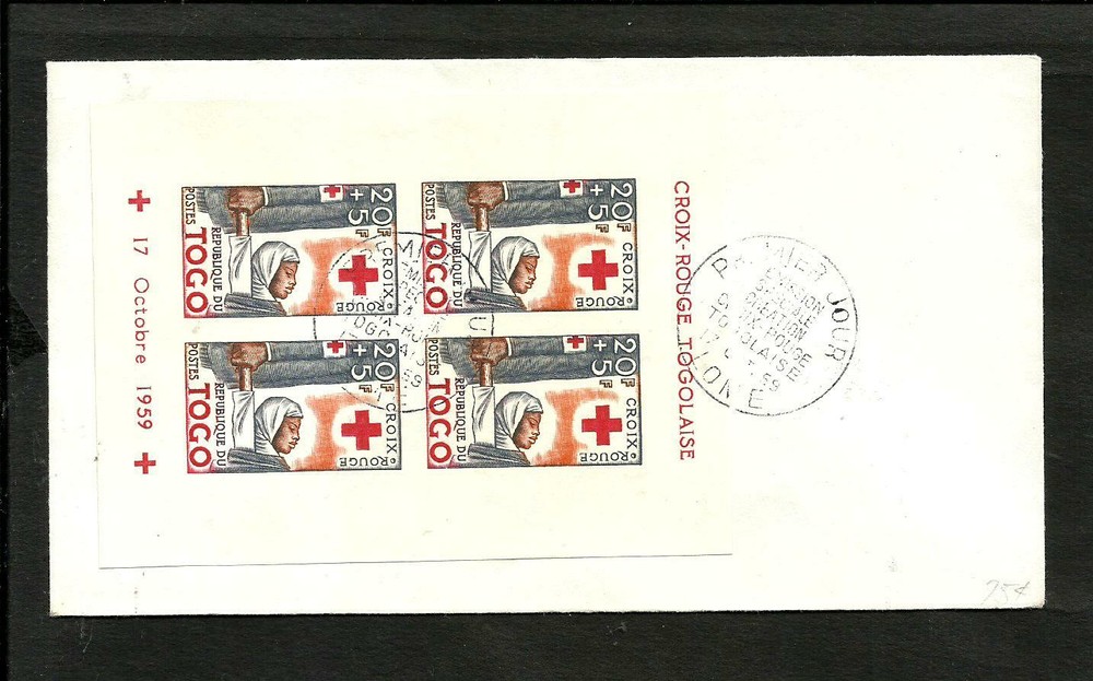 RED CROSS TOGO FDC 1959 VF