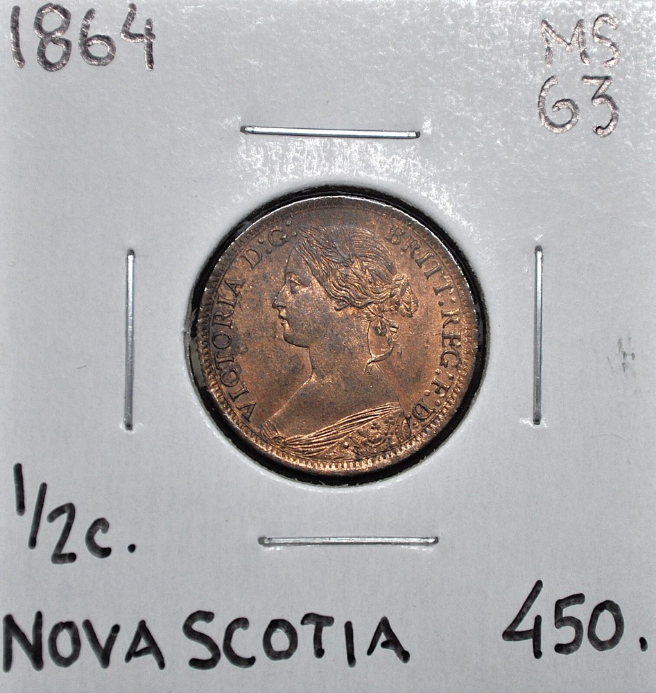 1864 Nova Scotia Half Cent