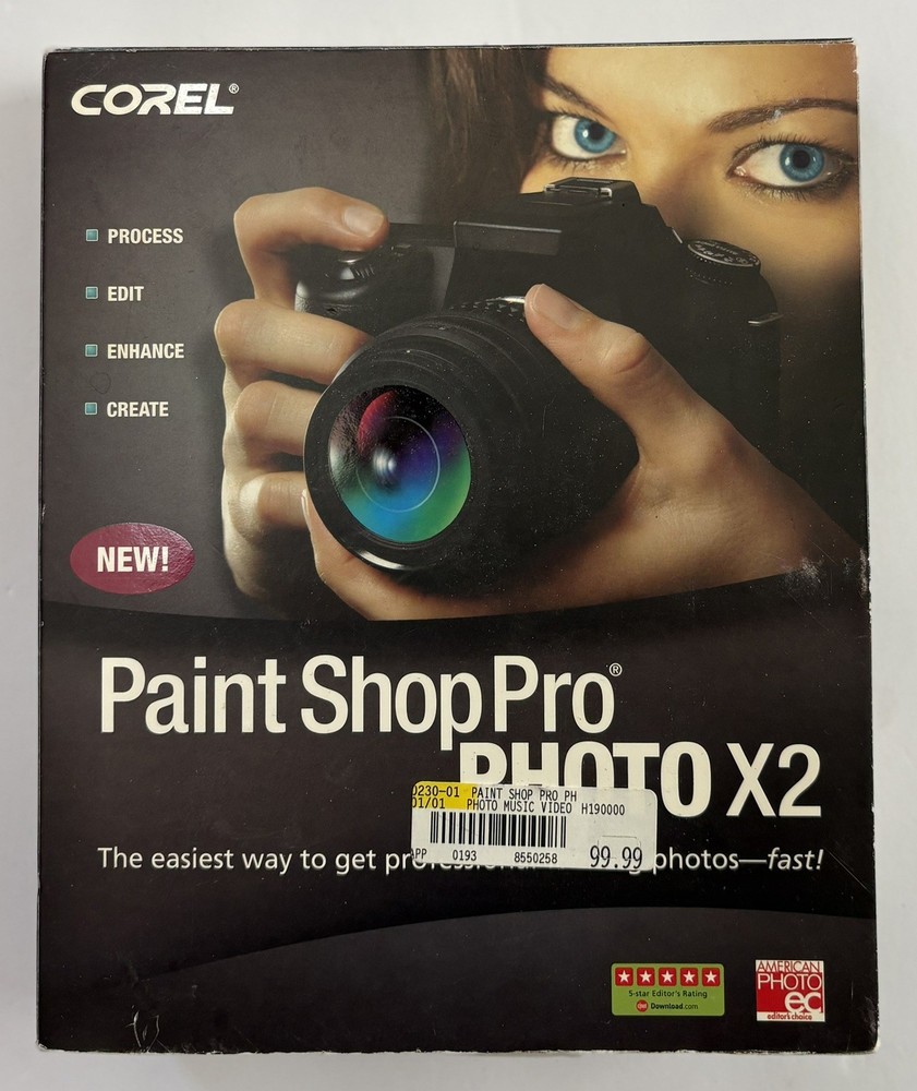 Corel Paint Shop Pro Photo X2 Editing Software Create Process Edit & Enhance